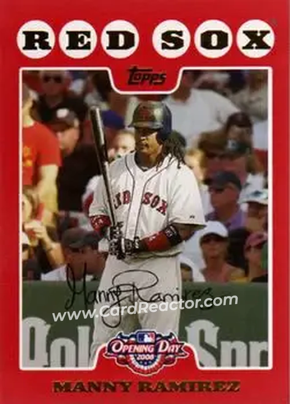 2008 Topps Opening Day #87 - Manny Ramirez - Boston Red Sox - Front