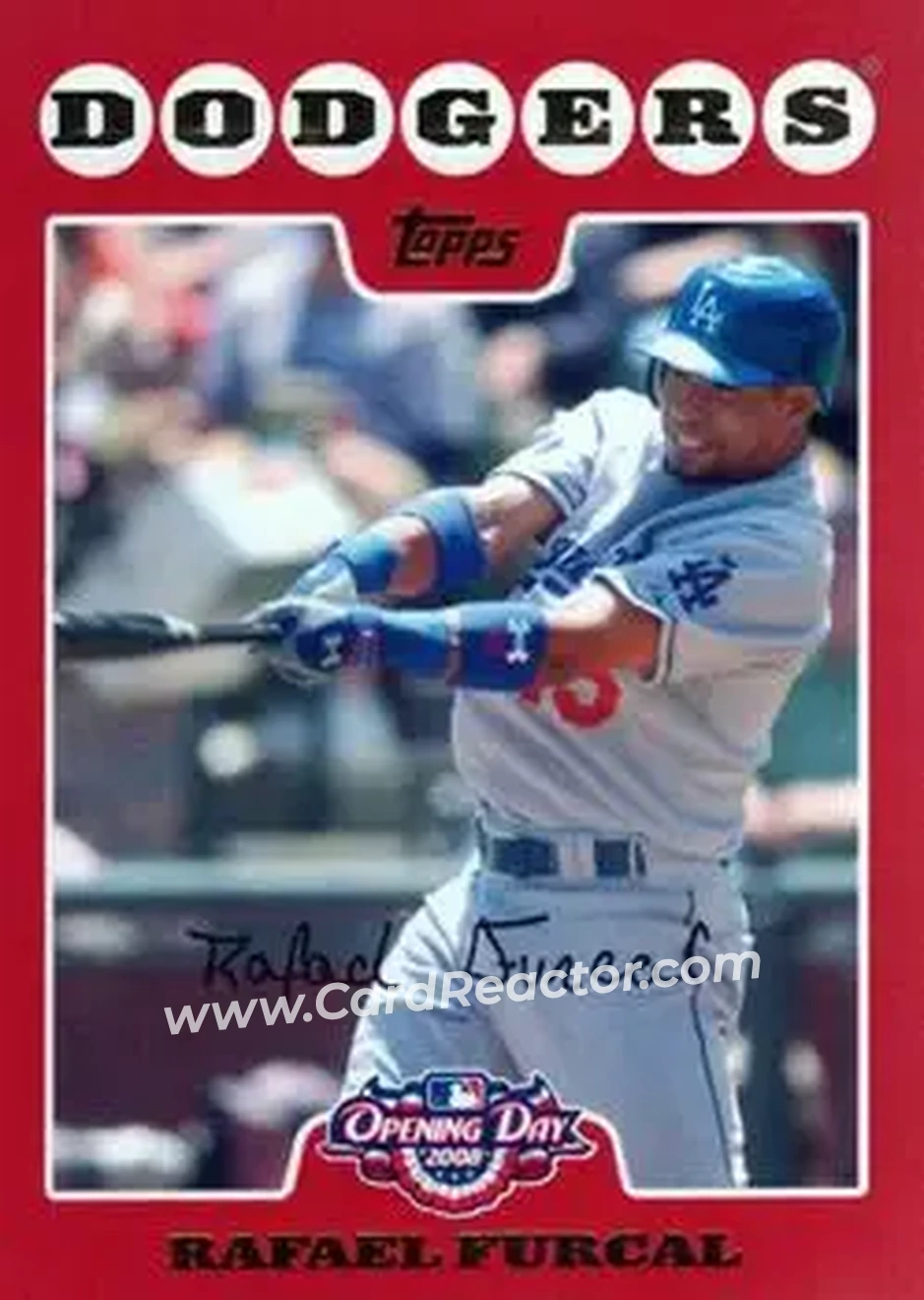 2008 Topps Opening Day #88 - Rafael Furcal - Los Angeles Dodgers - Front