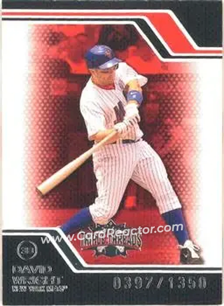 2008 Topps Triple Threads #1 - David Wright - New York Mets - Front 2008 Topps Triple Threads #1 - David Wright - New York Mets - Front