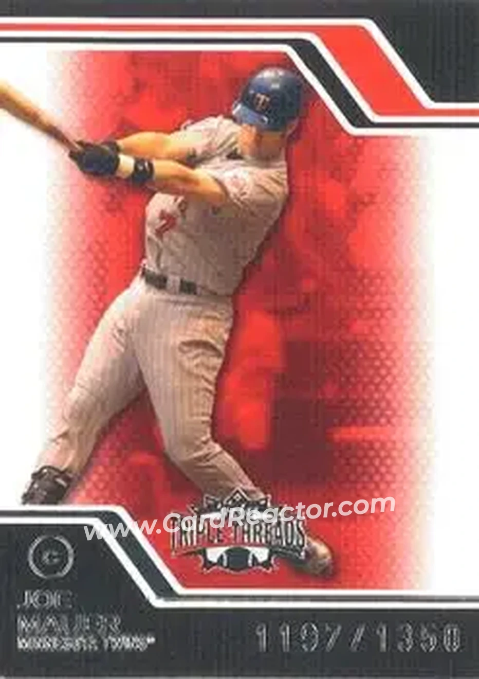 2008 Topps Triple Threads #4 - Joe Mauer - Minnesota Twins - Front