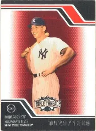 2008 Topps Triple Threads #7 - Mickey Mantle - New York Yankees