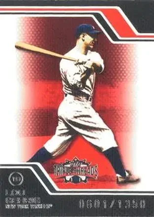 2008 Topps Triple Threads #9 - Lou Gehrig - New York Yankees