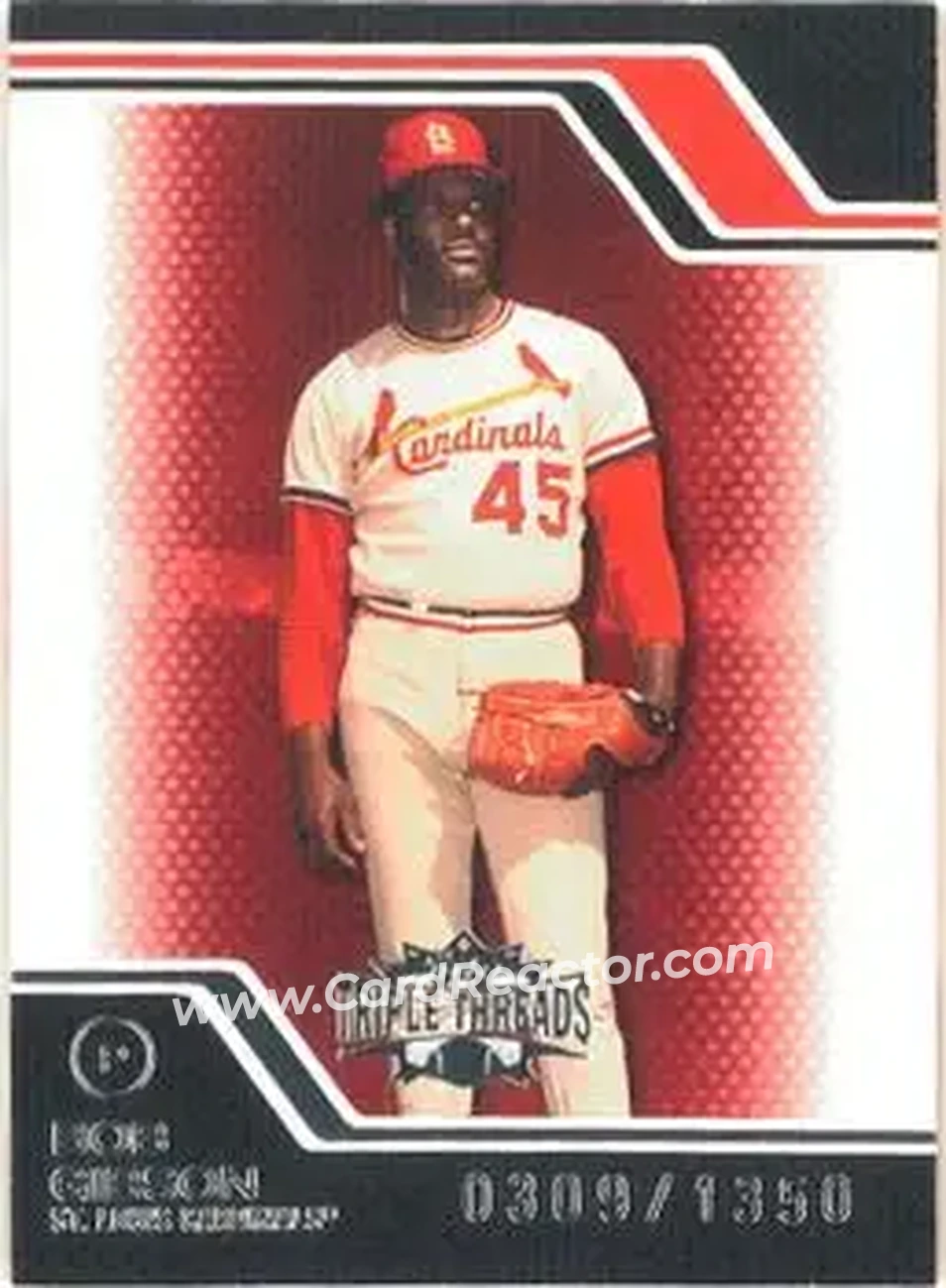 2008 Topps Triple Threads #12 - Bob Gibson - St. Louis Cardinals - Front