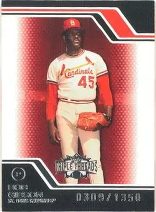 2008 Topps Triple Threads #12 - Bob Gibson - St. Louis Cardinals