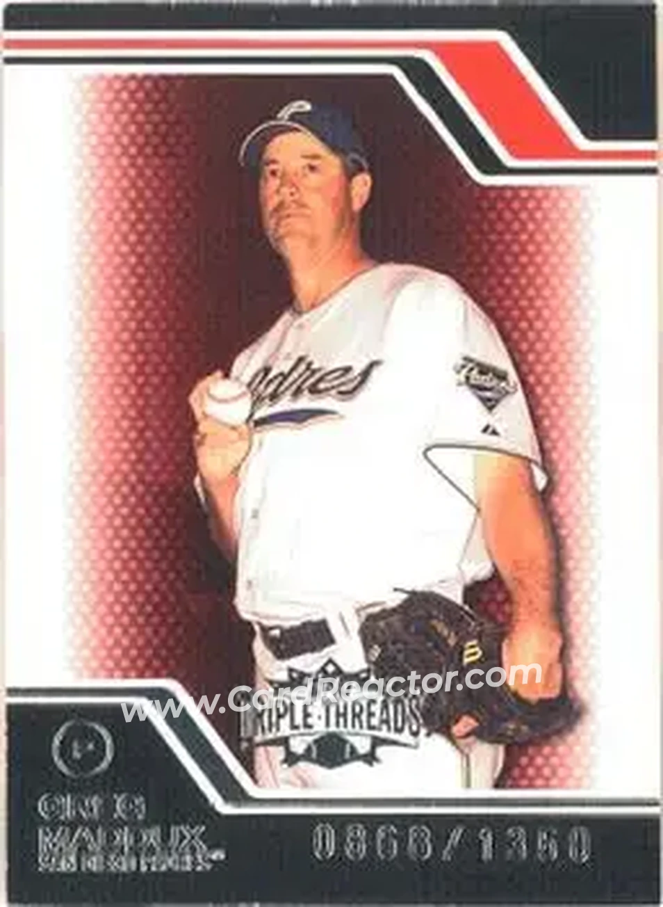 2008 Topps Triple Threads #13 - Greg Maddux - San Diego Padres - Front