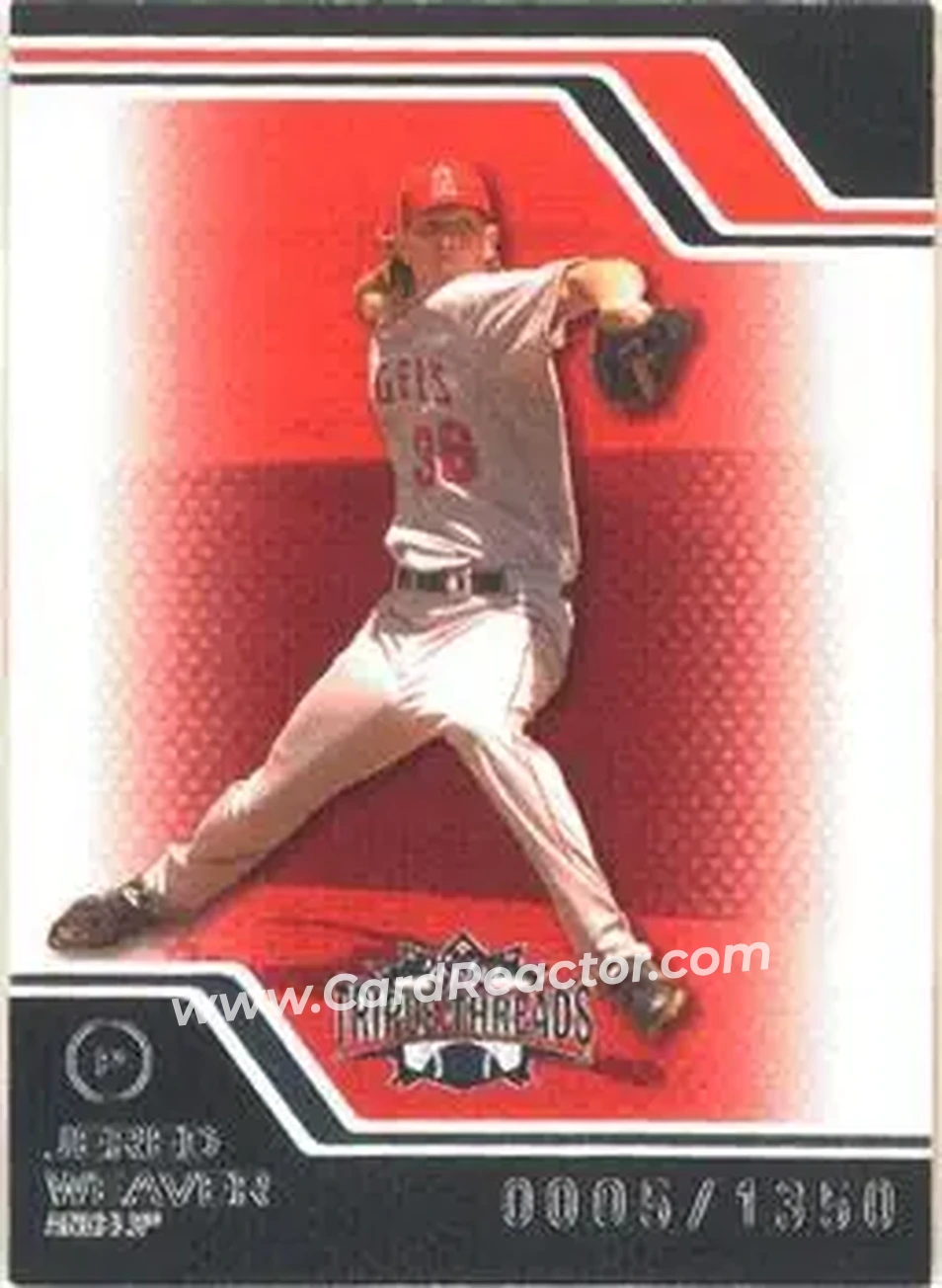 2008 Topps Triple Threads #14 - Jered Weaver - Los Angeles Angels - Front