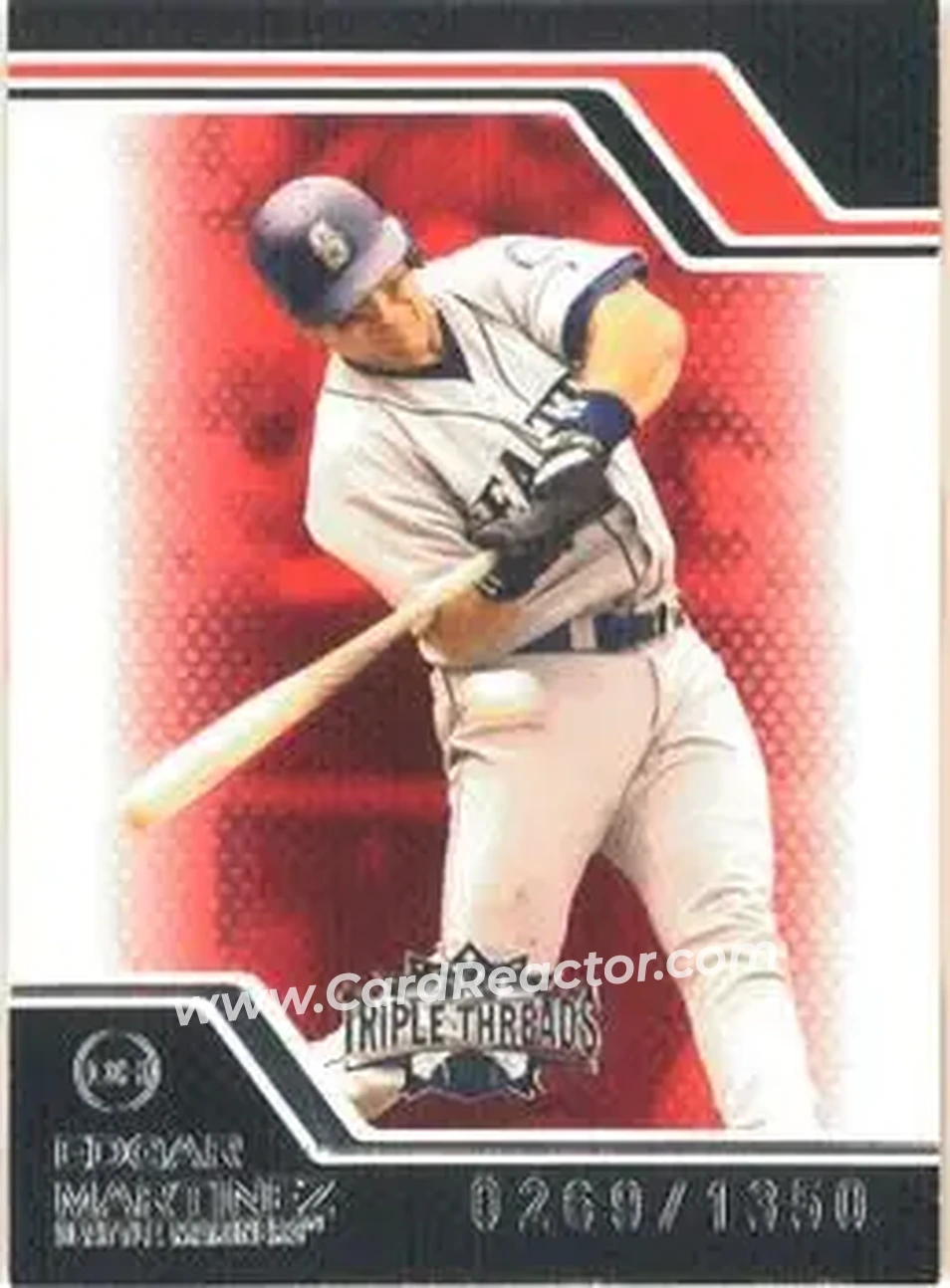 2008 Topps Triple Threads #21 - Edgar Martinez - Seattle Mariners - Front