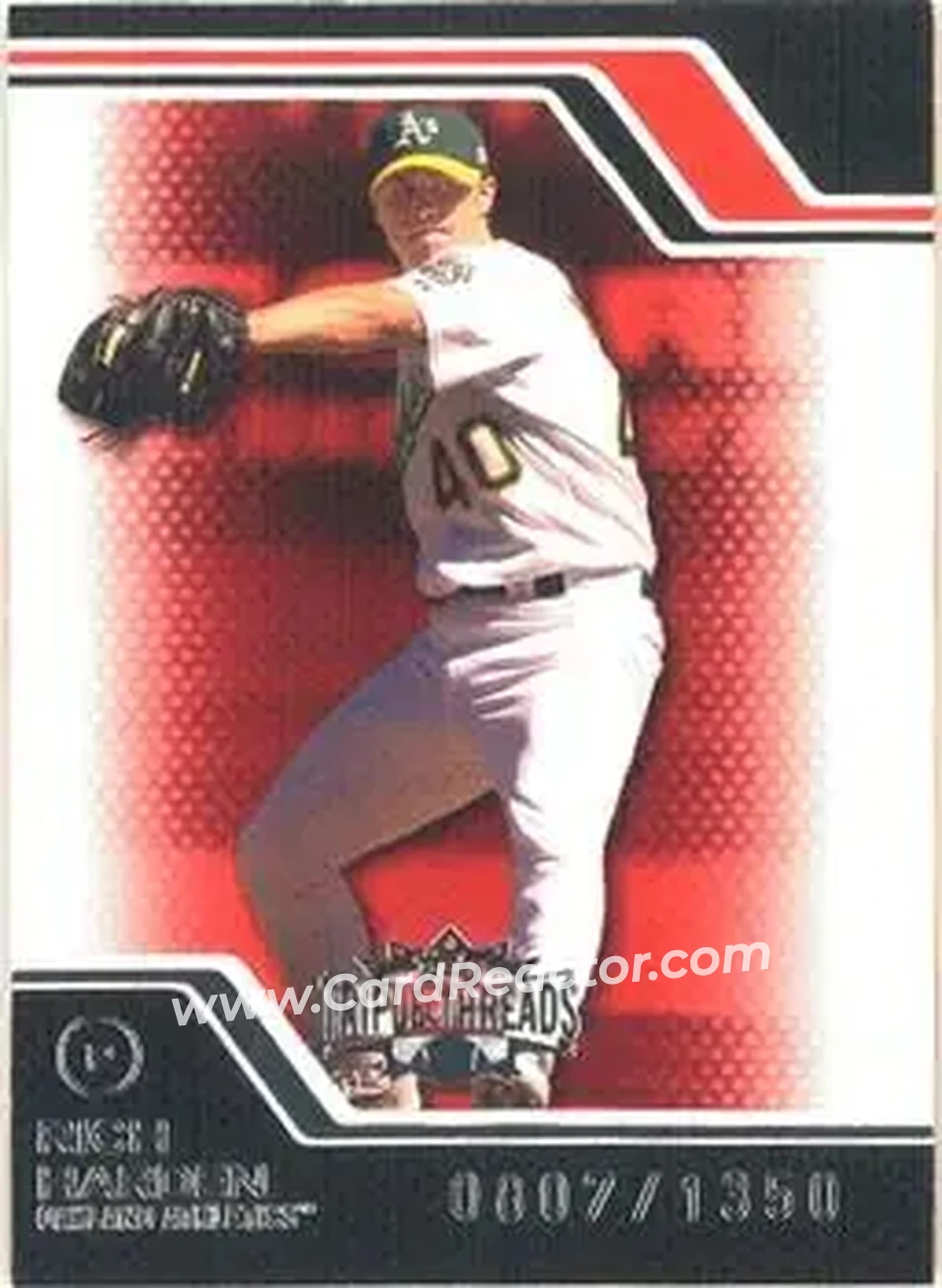 2008 Topps Triple Threads #36 - Rich Harden - Oakland Athletics - Front 2008 Topps Triple Threads #36 - Rich Harden - Oakland Athletics - Front