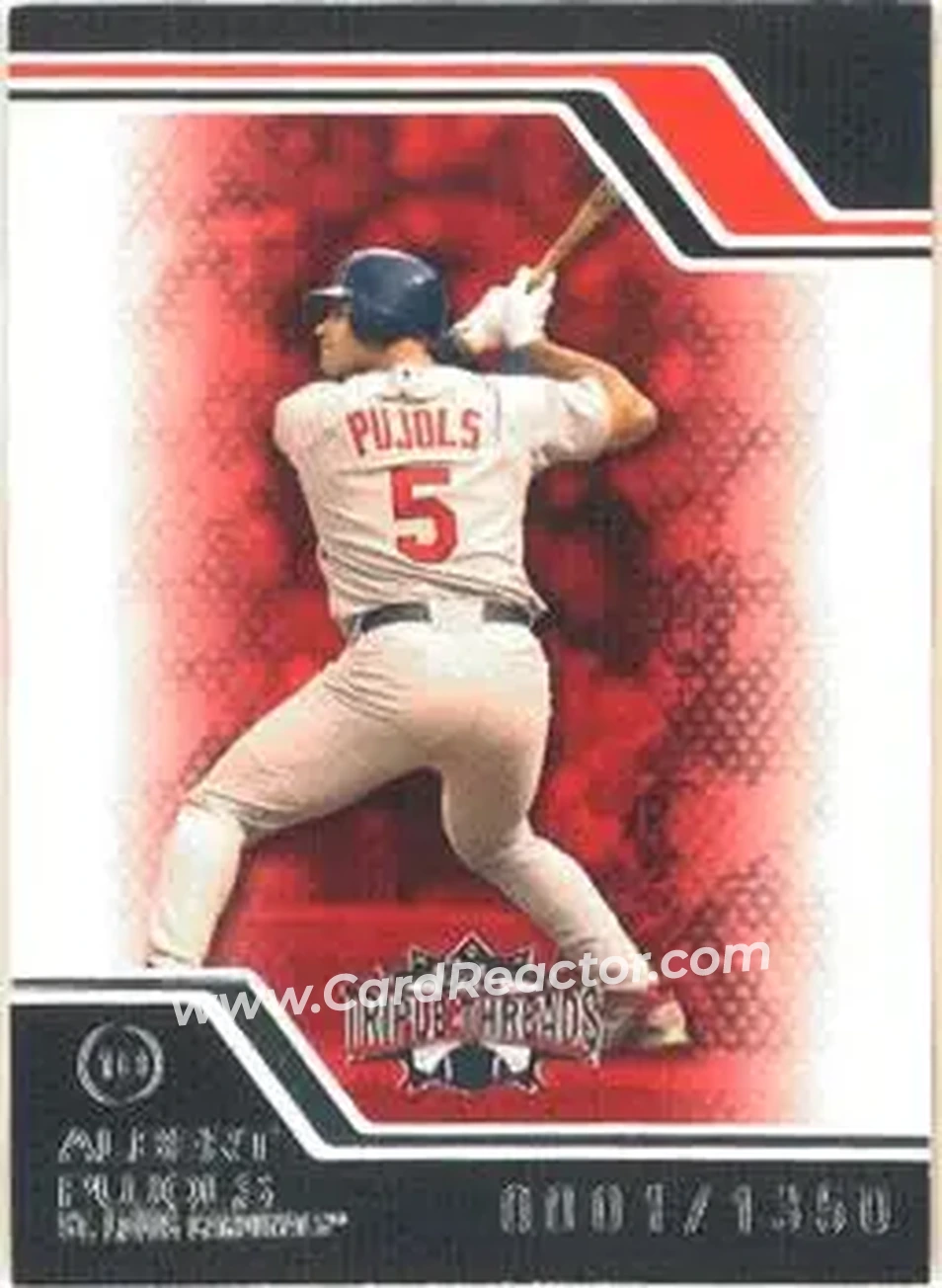 2008 Topps Triple Threads #38 - Albert Pujols - St. Louis Cardinals - Front