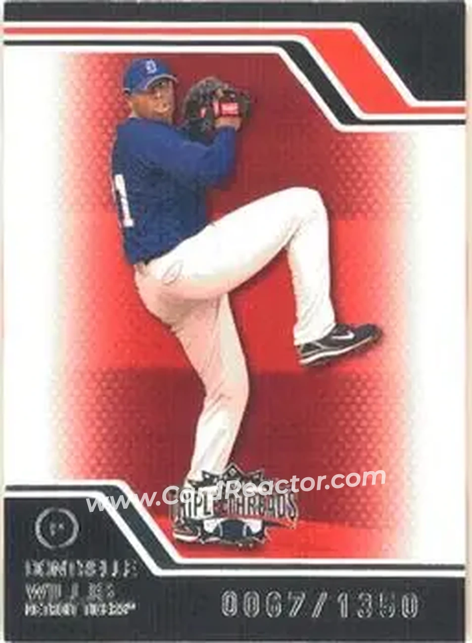 2008 Topps Triple Threads #39 - Dontrelle Willis - Detroit Tigers - Front