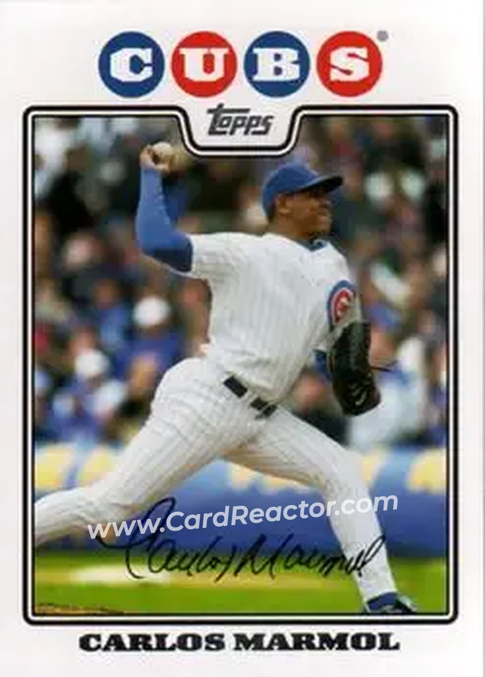 2008 Topps Updates & Highlights #UH33 - Carlos Marmol - Chicago Cubs - Front 2008 Topps Updates & Highlights #UH33 - Carlos Marmol - Chicago Cubs - Front