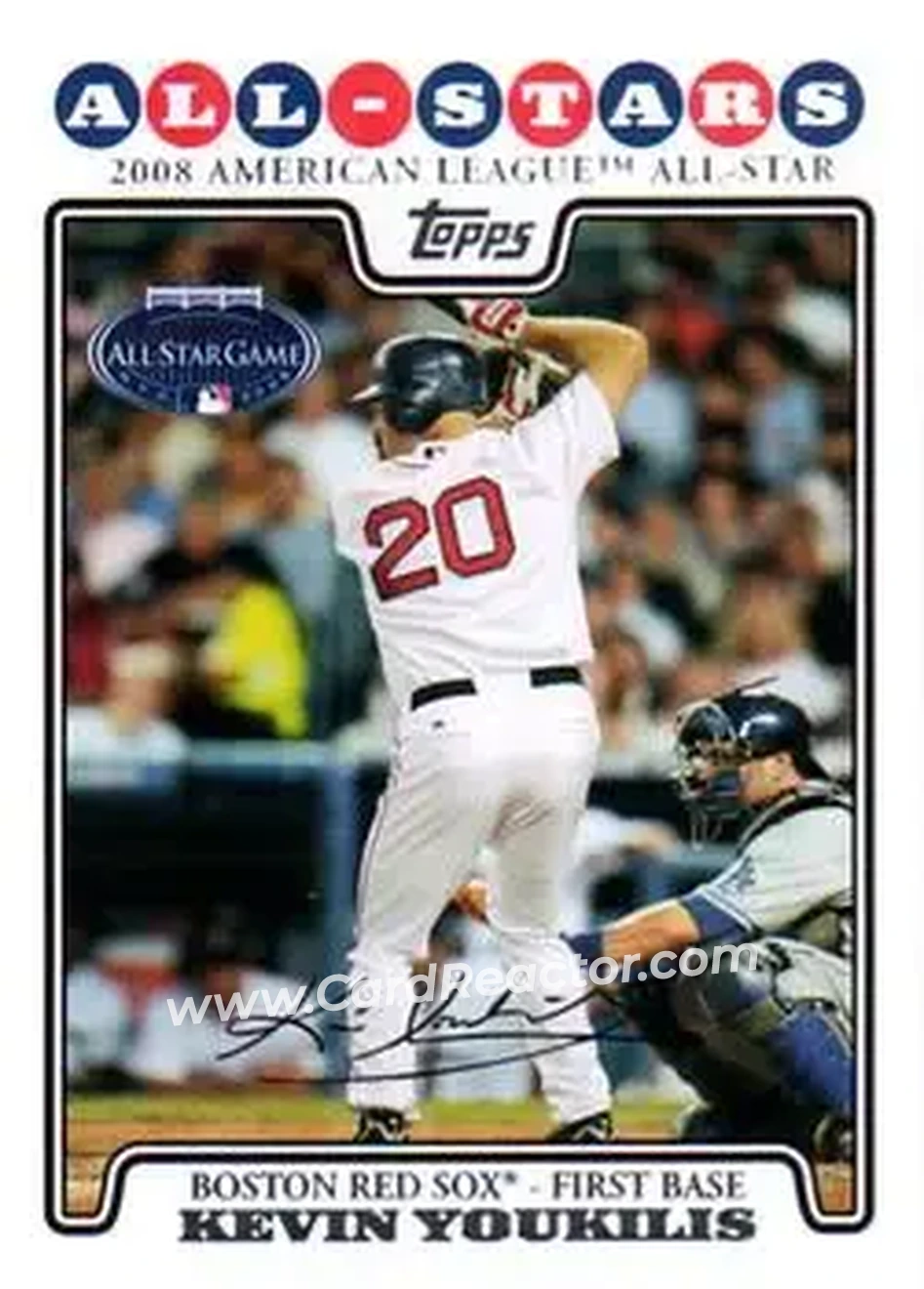 2008 Topps Updates & Highlights #UH46 - Kevin Youkilis - Boston Red Sox - Front 2008 Topps Updates & Highlights #UH46 - Kevin Youkilis - Boston Red Sox - Front