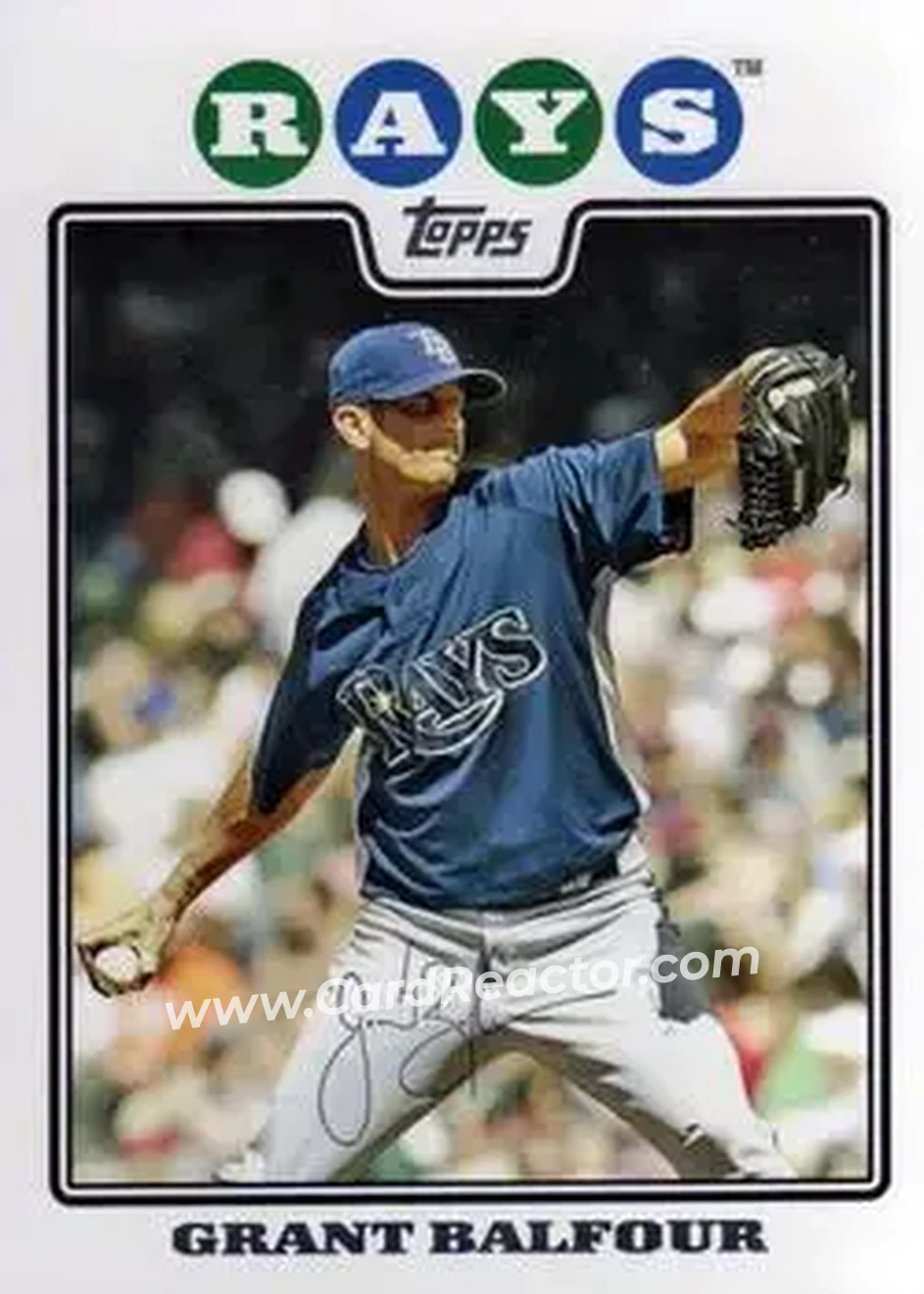 2008 Topps Updates & Highlights #UH48 - Grant Balfour - Tampa Bay Rays - Front