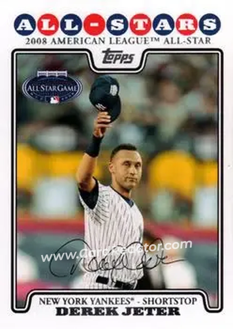 2008 Topps Updates & Highlights #UH52 - Derek Jeter - New York Yankees - Front 2008 Topps Updates & Highlights #UH52 - Derek Jeter - New York Yankees - Front
