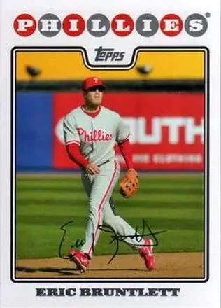 2008 Topps Updates & Highlights #UH63 - Eric Bruntlett - Philadelphia Phillies