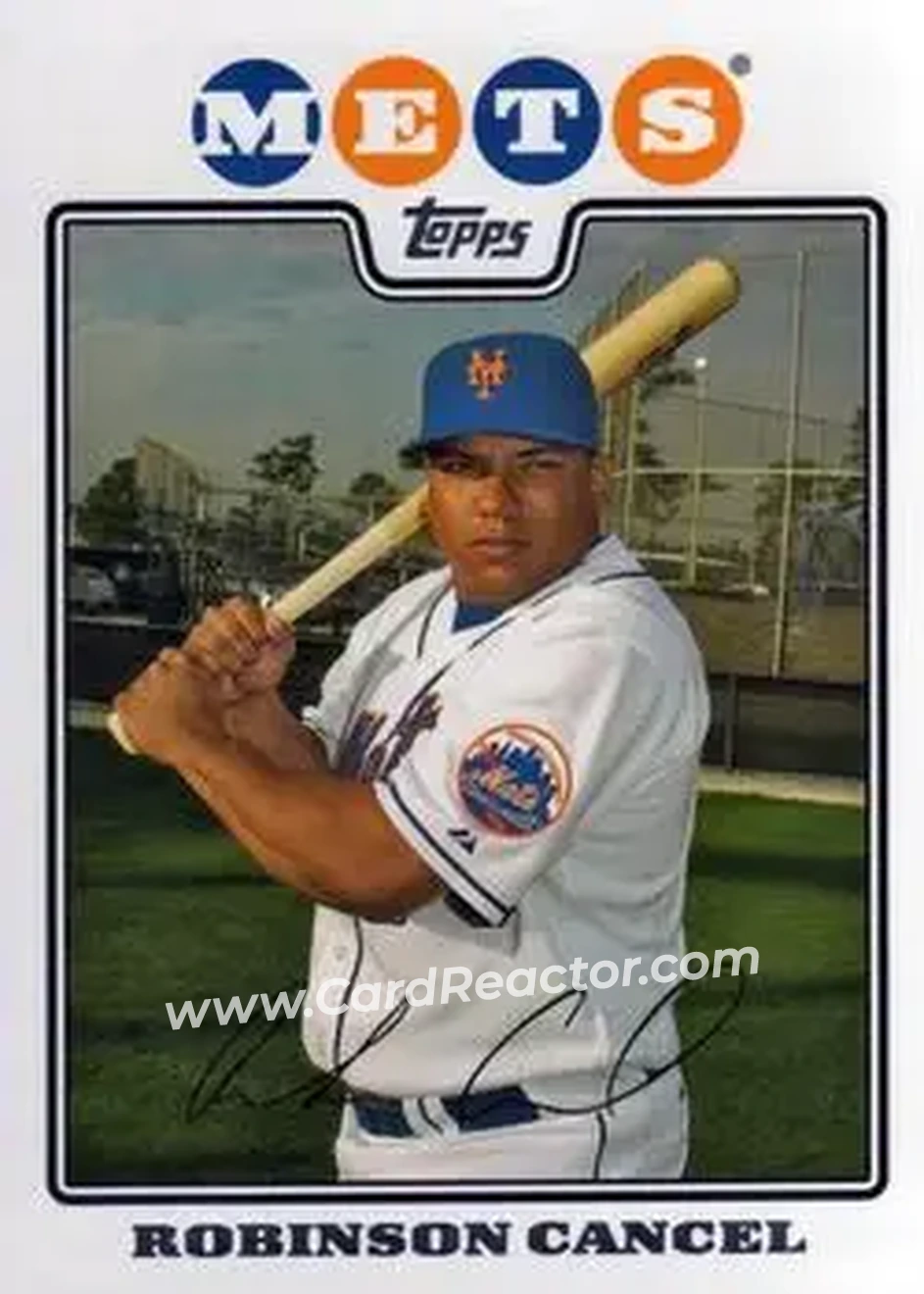 2008 Topps Updates & Highlights #UH66 - Robinson Cancel - New York Mets - Front 2008 Topps Updates & Highlights #UH66 - Robinson Cancel - New York Mets - Front