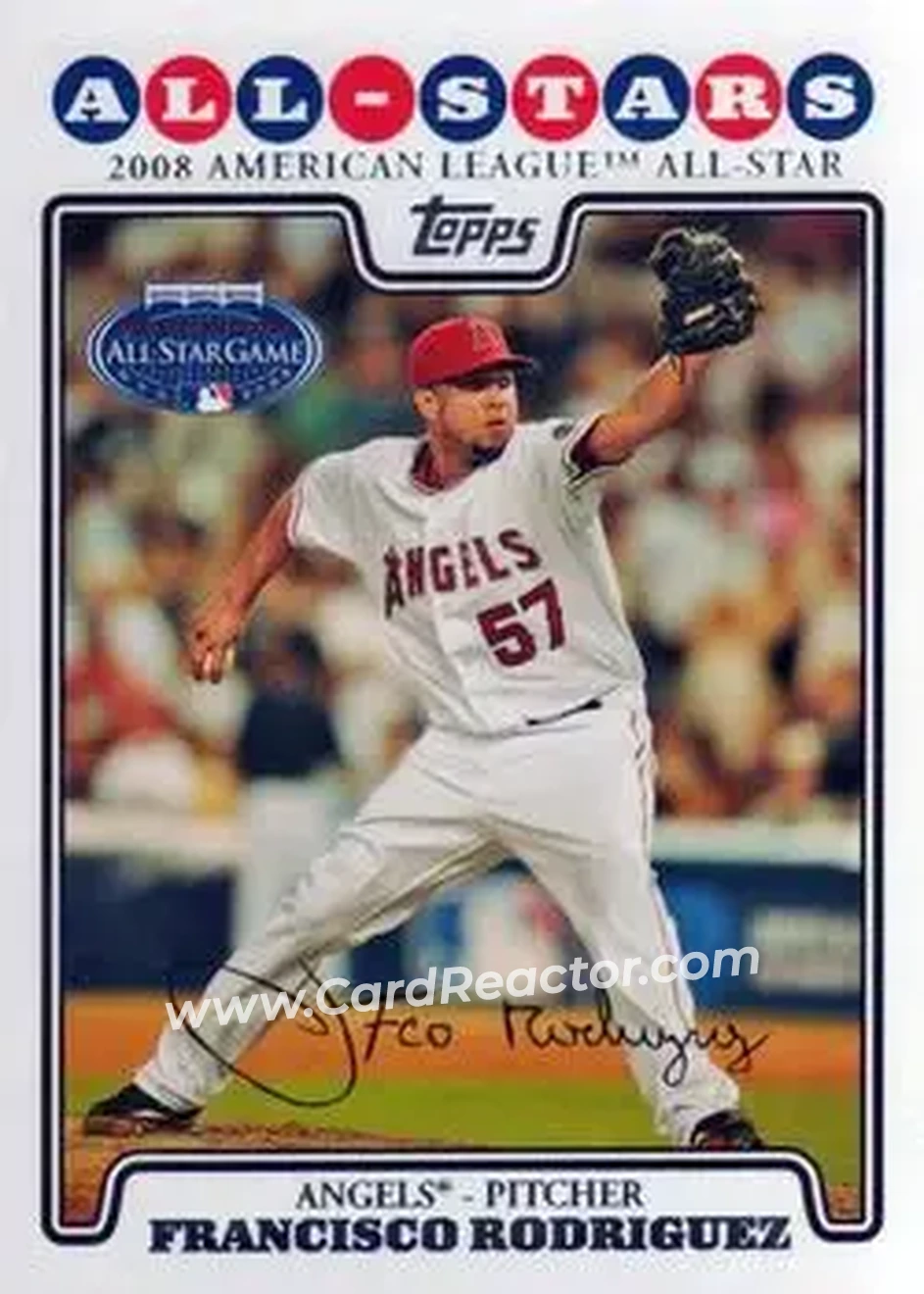 2008 Topps Updates & Highlights #UH76 - Francisco Rodriguez - Los Angeles Angels - Front 2008 Topps Updates & Highlights #UH76 - Francisco Rodriguez - Los Angeles Angels - Front