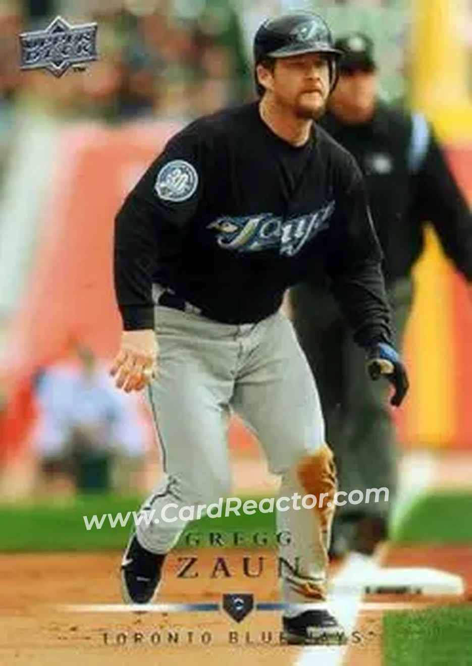 2008 Upper Deck #36 - Gregg Zaun - Toronto Blue Jays - Front 2008 Upper Deck #36 - Gregg Zaun - Toronto Blue Jays - Front