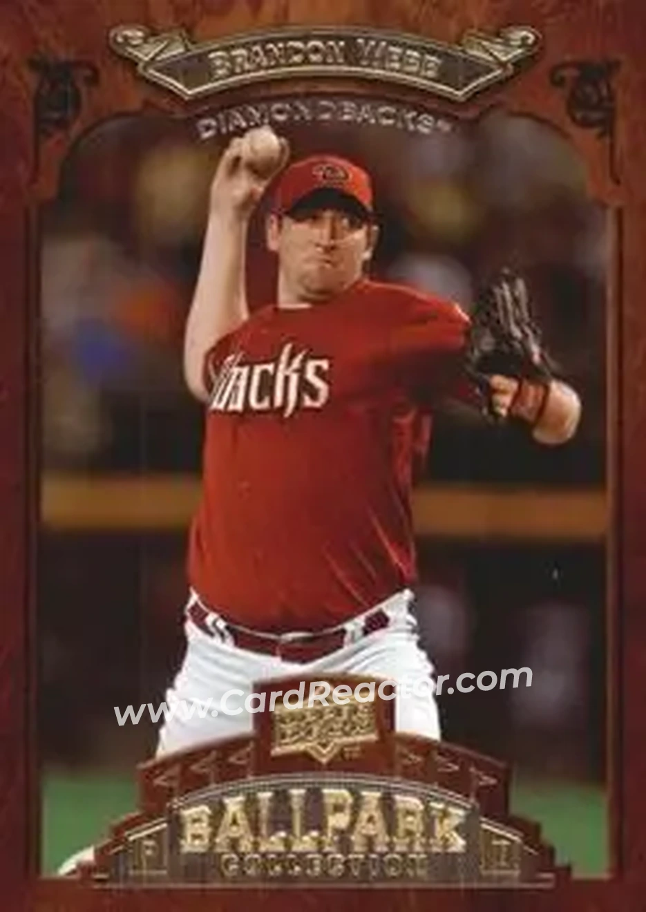 2008 Upper Deck Ballpark Collection #1 - Brandon Webb - Arizona Diamondbacks - Front 2008 Upper Deck Ballpark Collection #1 - Brandon Webb - Arizona Diamondbacks - Front