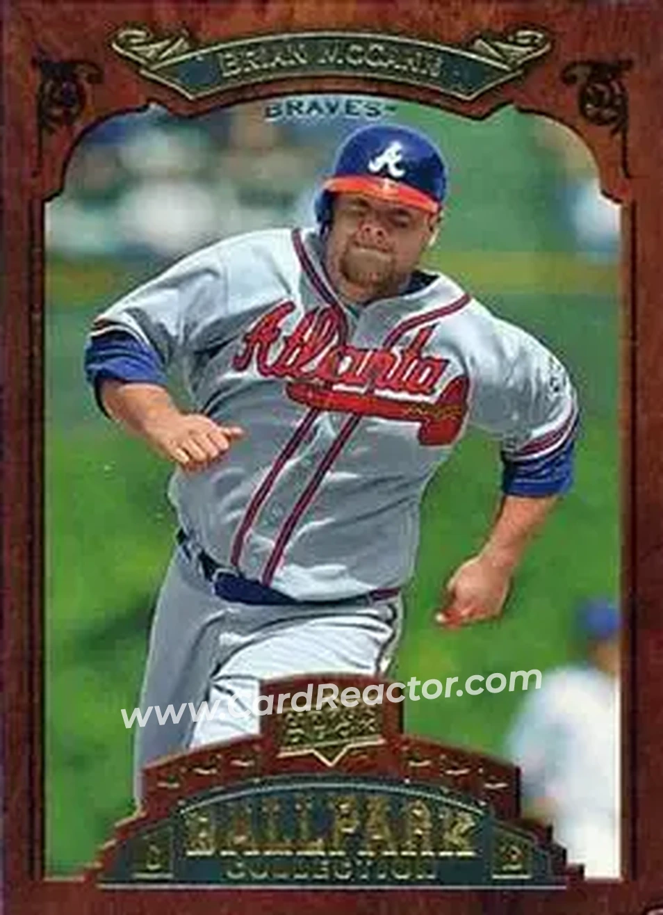2008 Upper Deck Ballpark Collection #8 - Brian McCann - Atlanta Braves - Front 2008 Upper Deck Ballpark Collection #8 - Brian McCann - Atlanta Braves - Front
