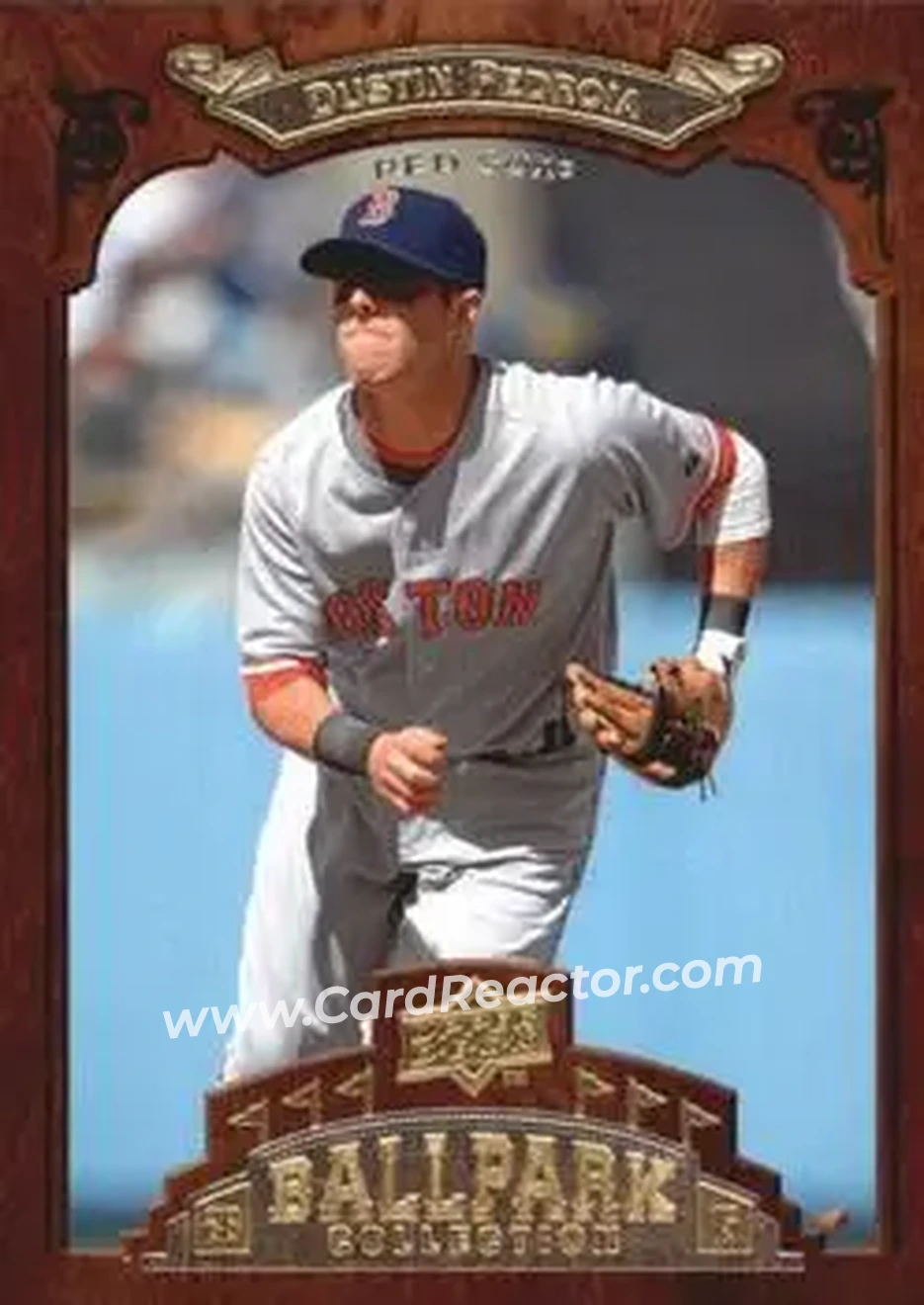 2008 Upper Deck Ballpark Collection #15 - Dustin Pedroia - Boston Red Sox - Front