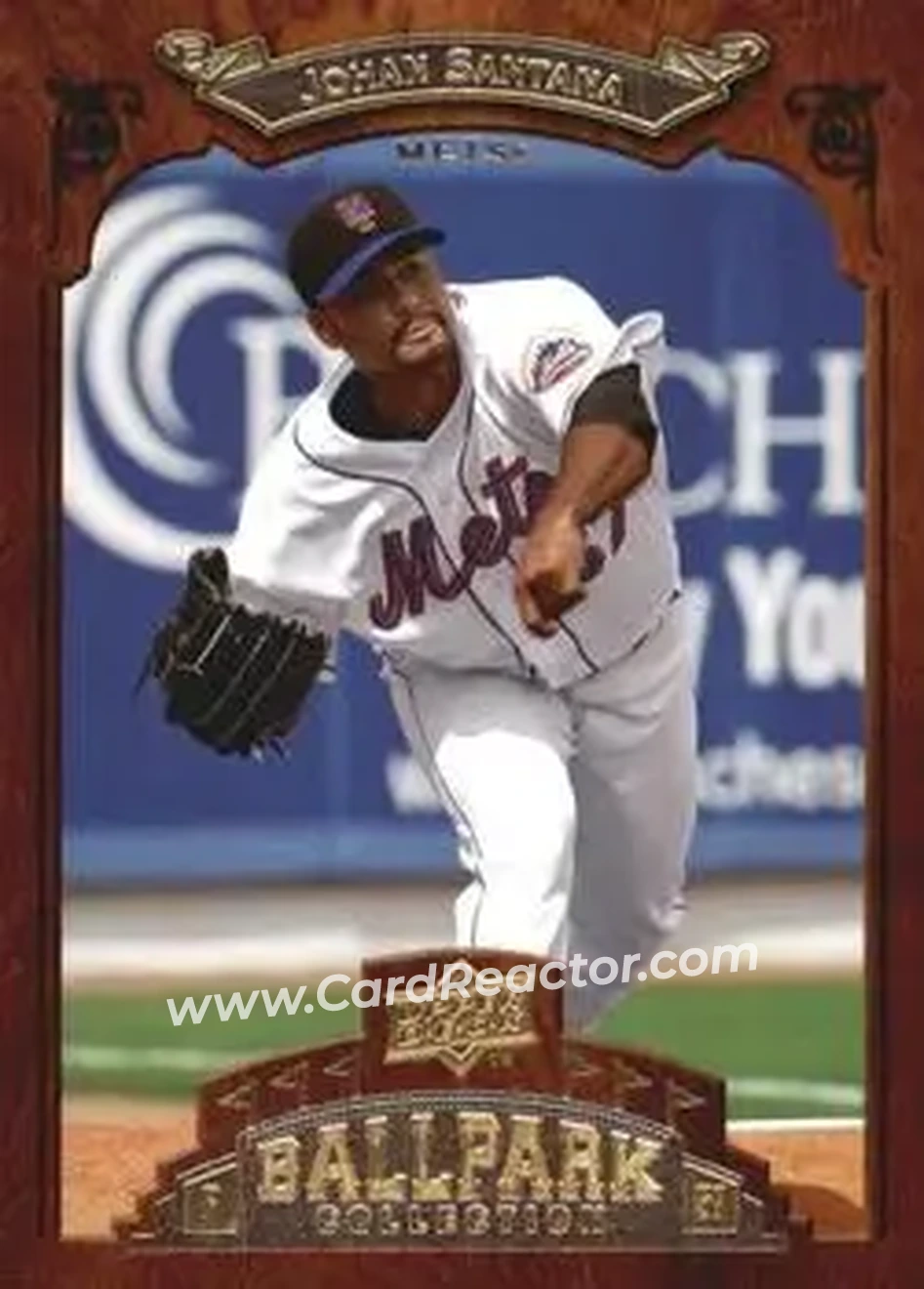 2008 Upper Deck Ballpark Collection #61 - Johan Santana - New York Mets - Front 2008 Upper Deck Ballpark Collection #61 - Johan Santana - New York Mets - Front