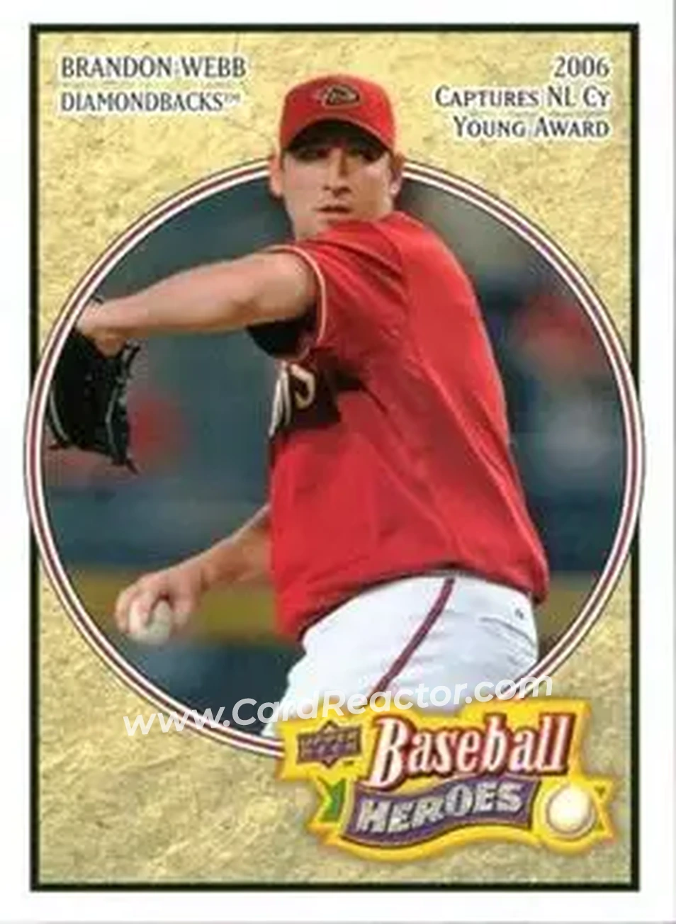2008 Upper Deck Baseball Heroes #1 - Brandon Webb - Arizona Diamondbacks - Front