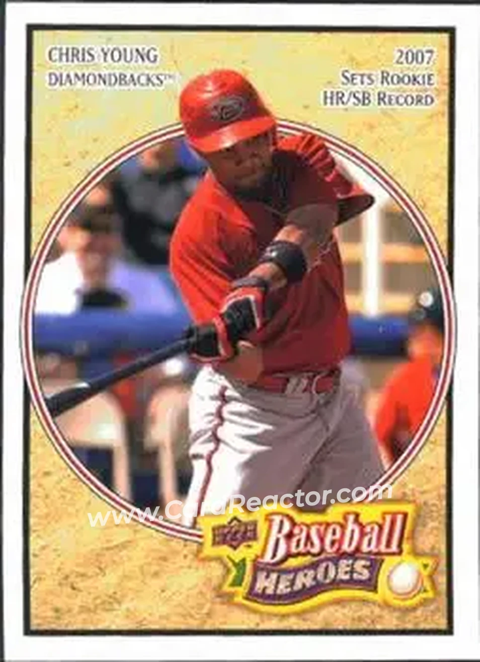 2008 Upper Deck Baseball Heroes #3 - Chris Young - Arizona Diamondbacks - Front 2008 Upper Deck Baseball Heroes #3 - Chris Young - Arizona Diamondbacks - Front