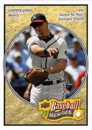 2008 Upper Deck Baseball Heroes #6 - Chipper Jones - Atlanta Braves