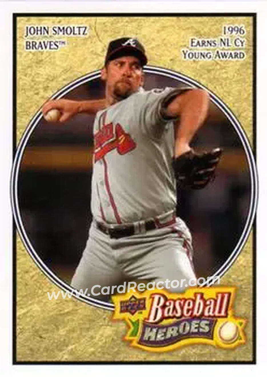 2008 Upper Deck Baseball Heroes #7 - John Smoltz - Atlanta Braves - Front 2008 Upper Deck Baseball Heroes #7 - John Smoltz - Atlanta Braves - Front