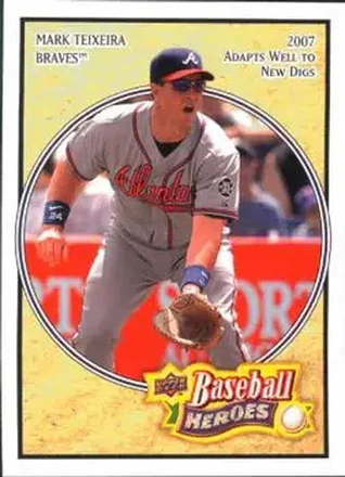 2008 Upper Deck Baseball Heroes #9 - Mark Teixeira - Atlanta Braves