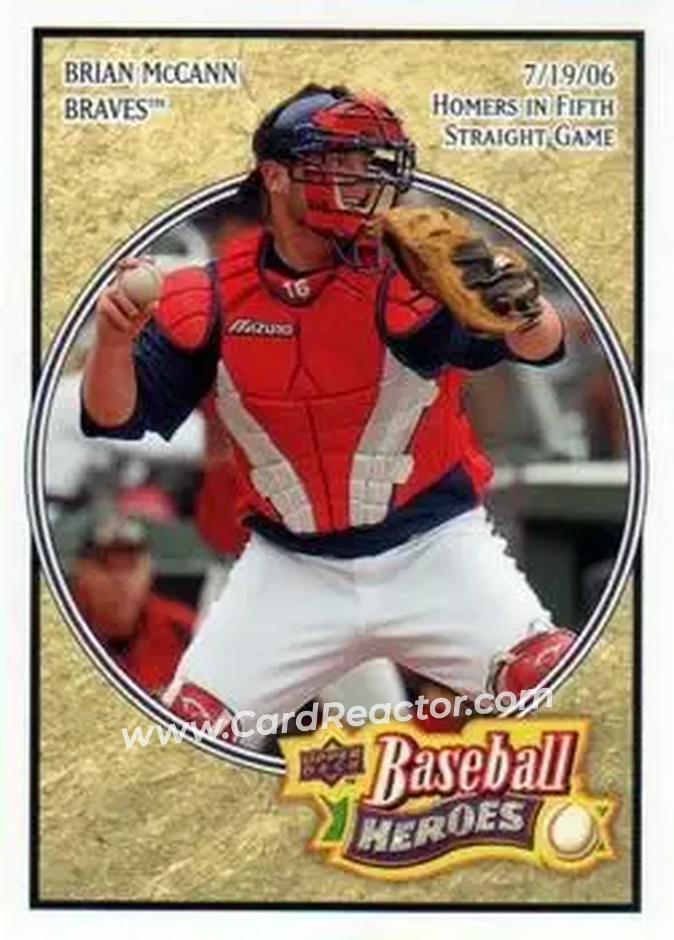 2008 Upper Deck Baseball Heroes #10 - Brian McCann - Atlanta Braves - Front