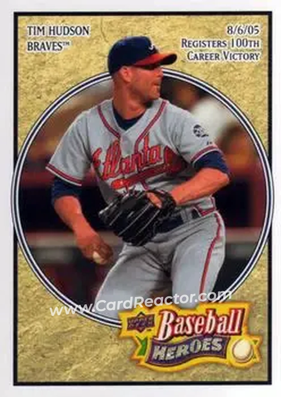 2008 Upper Deck Baseball Heroes #13 - Tim Hudson - Atlanta Braves - Front