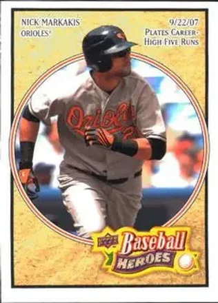 2008 Upper Deck Baseball Heroes #14 - Nick Markakis - Baltimore Orioles