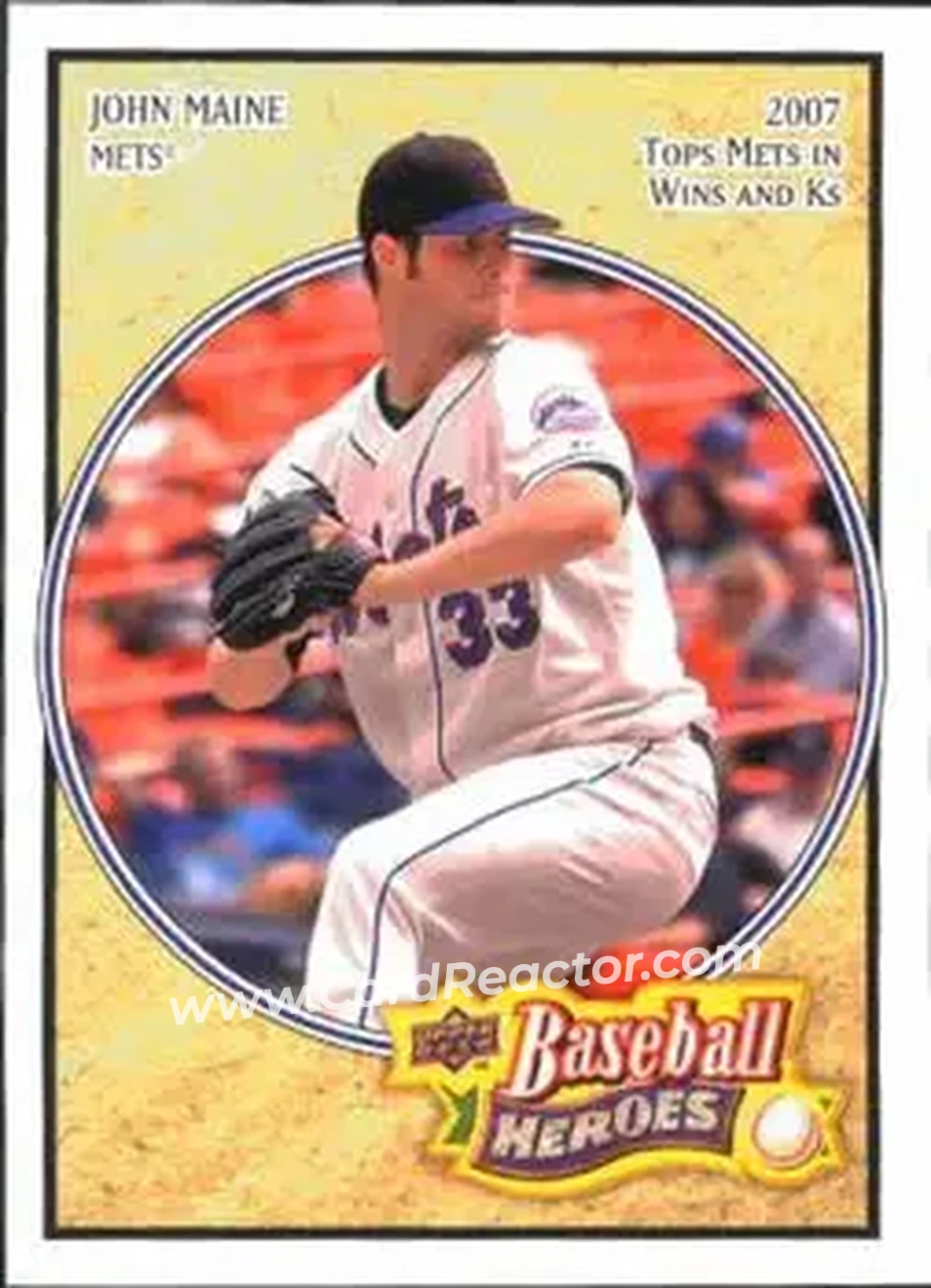 2008 Upper Deck Baseball Heroes #17 - John Maine - New York Mets - Front