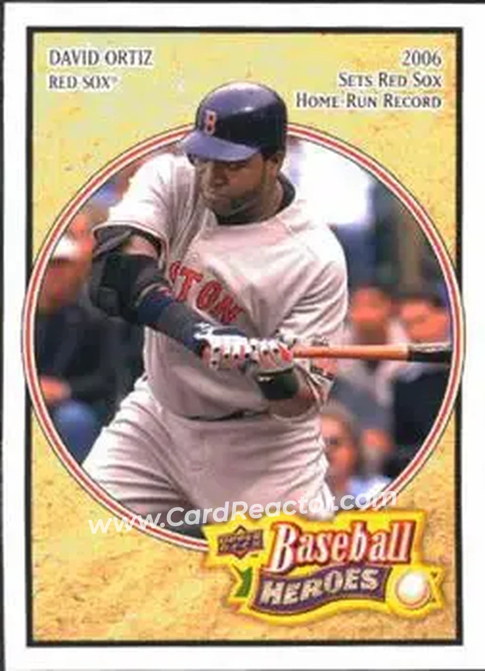 2008 Upper Deck Baseball Heroes #21 - David Ortiz - Boston Red Sox - Front 2008 Upper Deck Baseball Heroes #21 - David Ortiz - Boston Red Sox - Front