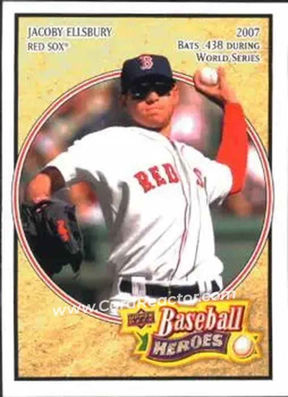 2008 Upper Deck Baseball Heroes #24 - Jacoby Ellsbury - Boston Red Sox - Front 2008 Upper Deck Baseball Heroes #24 - Jacoby Ellsbury - Boston Red Sox - Front