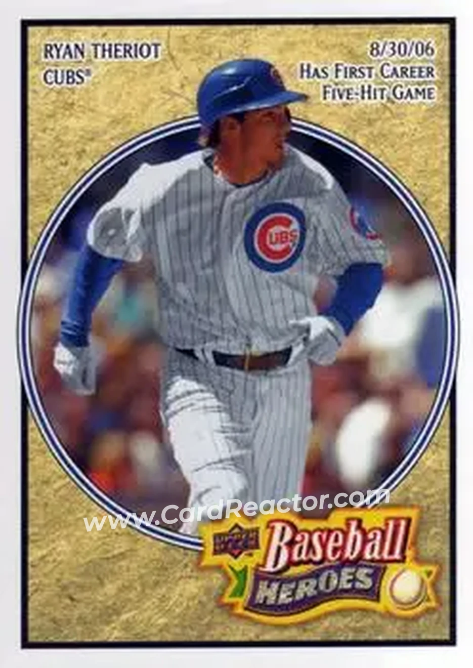 2008 Upper Deck Baseball Heroes #31 - Ryan Theriot - Chicago Cubs - Front 2008 Upper Deck Baseball Heroes #31 - Ryan Theriot - Chicago Cubs - Front