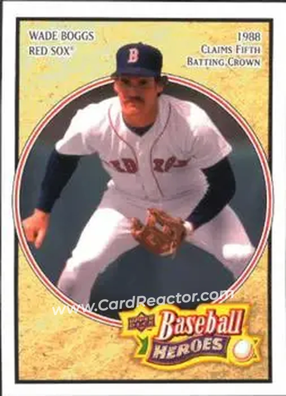 2008 Upper Deck Baseball Heroes #34 - Wade Boggs - Boston Red Sox - Front 2008 Upper Deck Baseball Heroes #34 - Wade Boggs - Boston Red Sox - Front