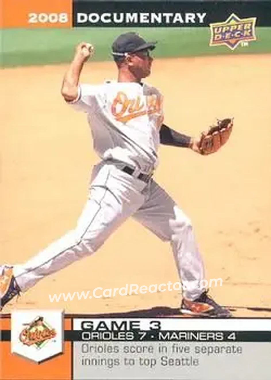 2008 Upper Deck Documentary #33 - Melvin Mora - Baltimore Orioles - Front