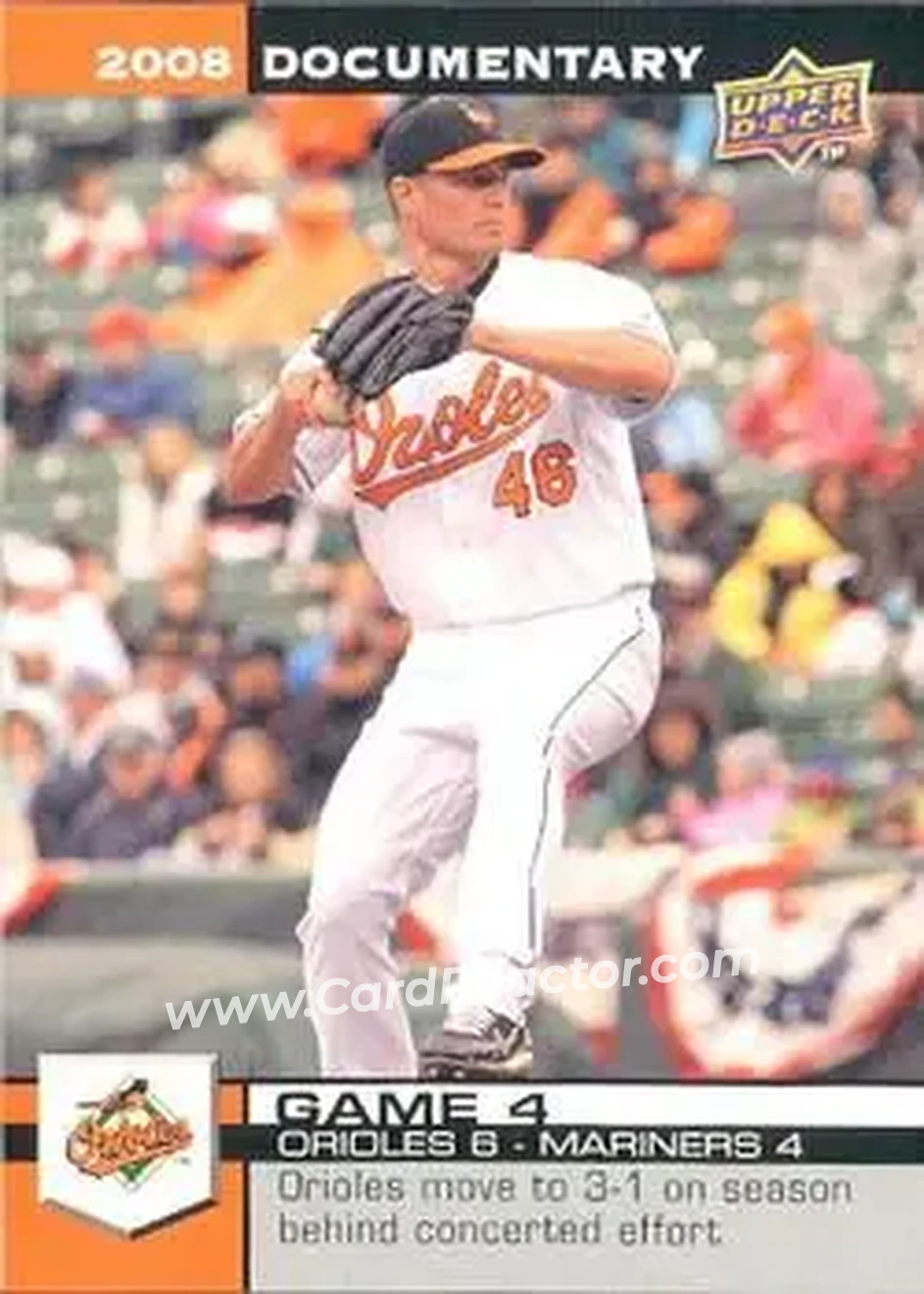 2008 Upper Deck Documentary #34 - Jeremy Guthrie - Baltimore Orioles - Front 2008 Upper Deck Documentary #34 - Jeremy Guthrie - Baltimore Orioles - Front