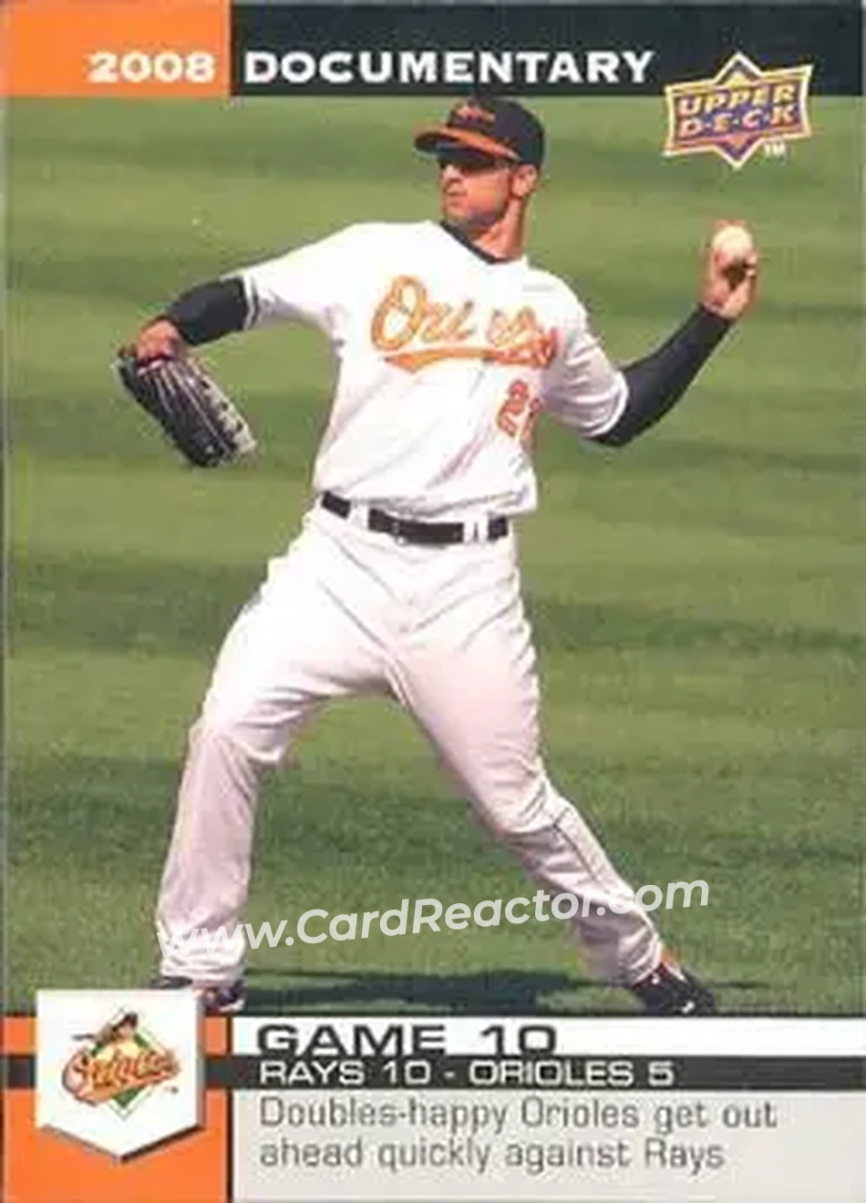 2008 Upper Deck Documentary #40 - Nick Markakis - Baltimore Orioles - Front 2008 Upper Deck Documentary #40 - Nick Markakis - Baltimore Orioles - Front
