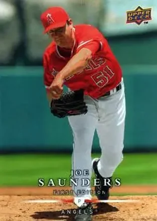 2008 Upper Deck First Edition #1 - Joe Saunders - Los Angeles Angels