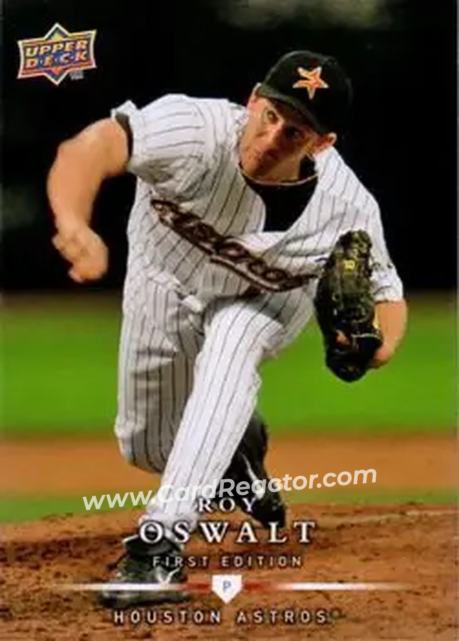 2008 Upper Deck First Edition #10 - Roy Oswalt - Houston Astros - Front 2008 Upper Deck First Edition #10 - Roy Oswalt - Houston Astros - Front