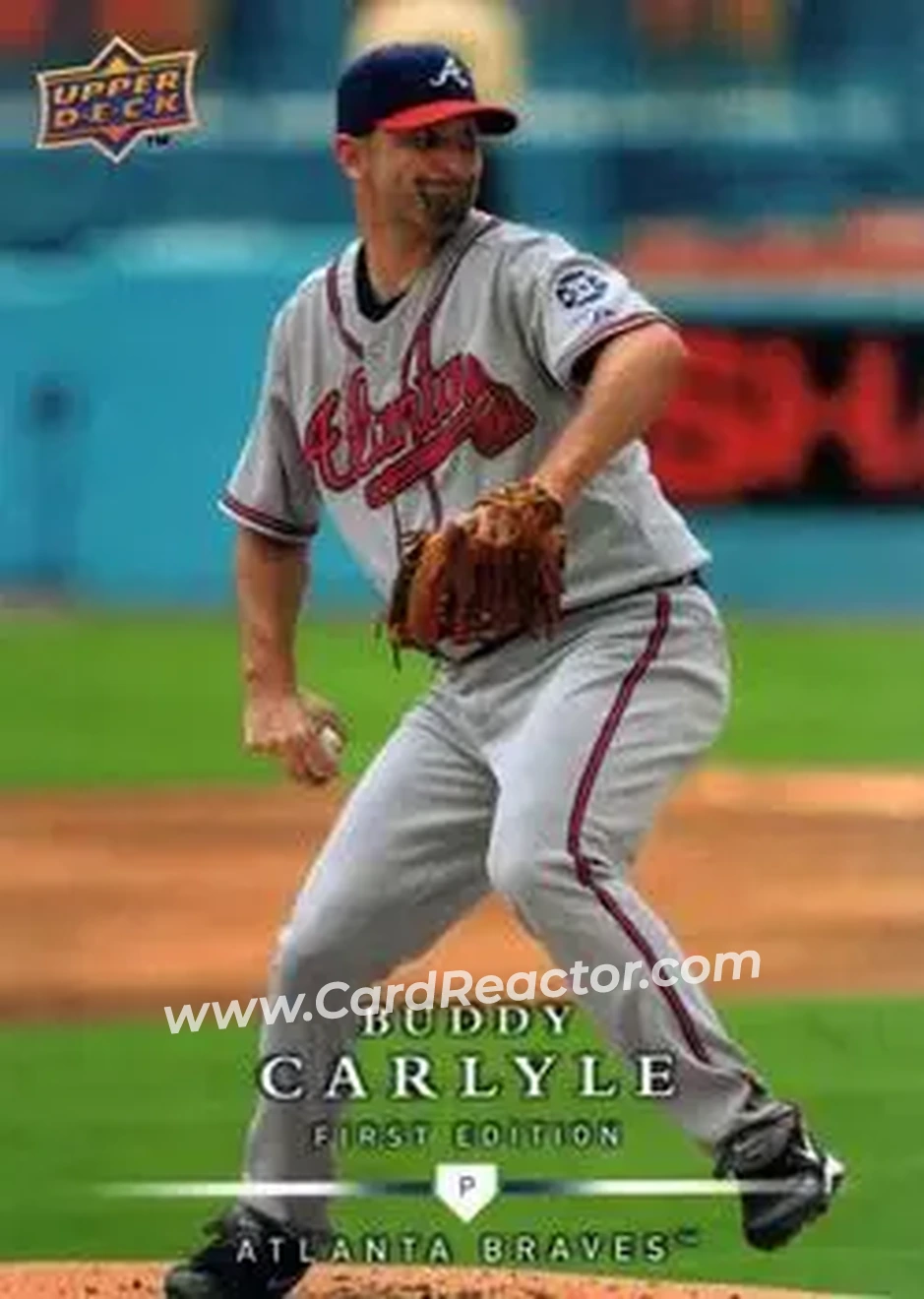 2008 Upper Deck First Edition #35 - Buddy Carlyle - Atlanta Braves - Front 2008 Upper Deck First Edition #35 - Buddy Carlyle - Atlanta Braves - Front