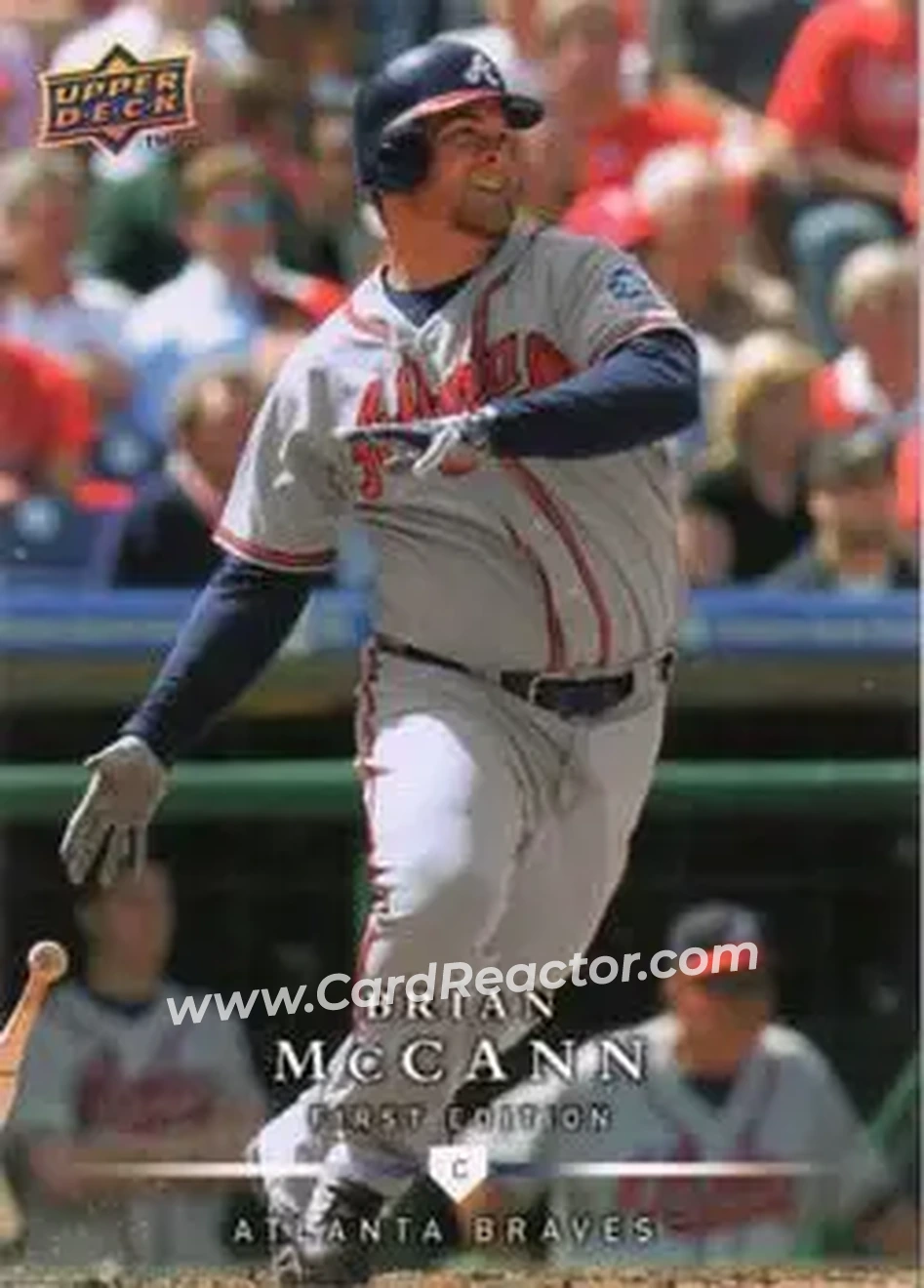 2008 Upper Deck First Edition #37 - Brian McCann - Atlanta Braves - Front