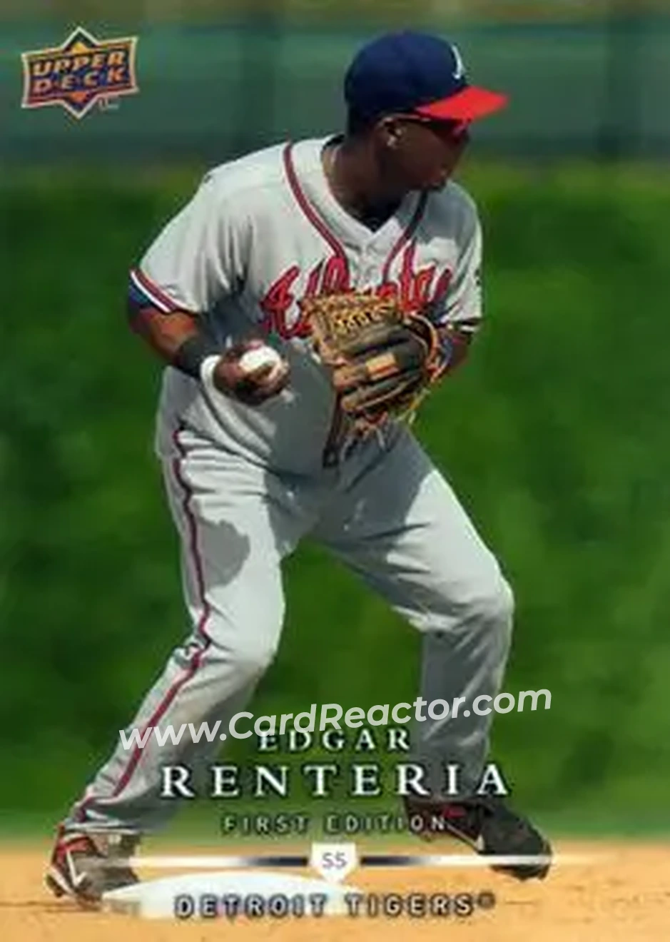 2008 Upper Deck First Edition #38 - Edgar Renteria - Detroit Tigers - Front 2008 Upper Deck First Edition #38 - Edgar Renteria - Detroit Tigers - Front