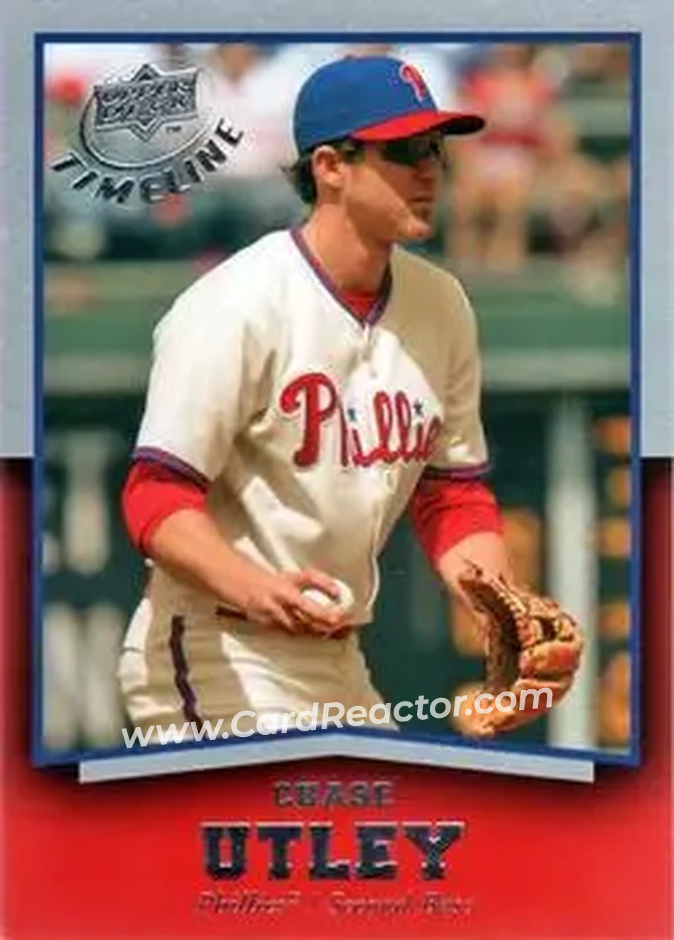2008 Upper Deck Timeline #10 - Chase Utley - Philadelphia Phillies - Front