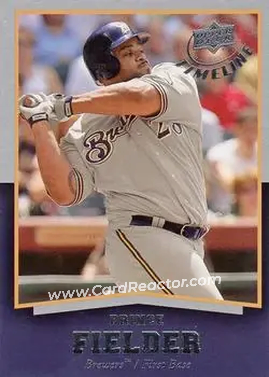 2008 Upper Deck Timeline #19 - Prince Fielder - Milwaukee Brewers - Front