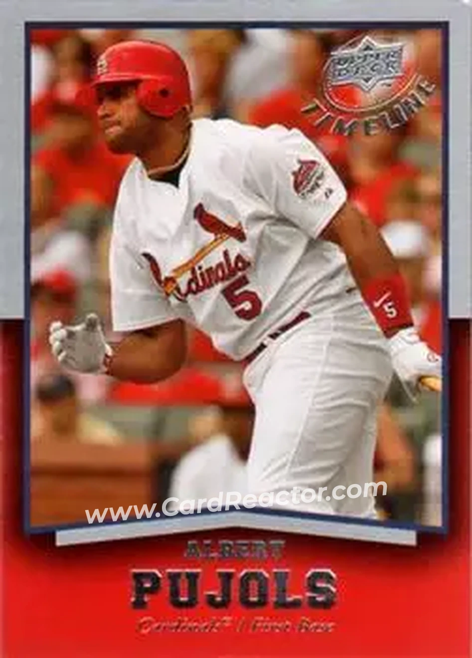 2008 Upper Deck Timeline #20 - Albert Pujols - St. Louis Cardinals - Front 2008 Upper Deck Timeline #20 - Albert Pujols - St. Louis Cardinals - Front